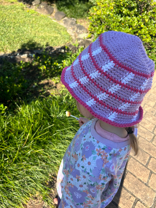 Checkered Bucket hat