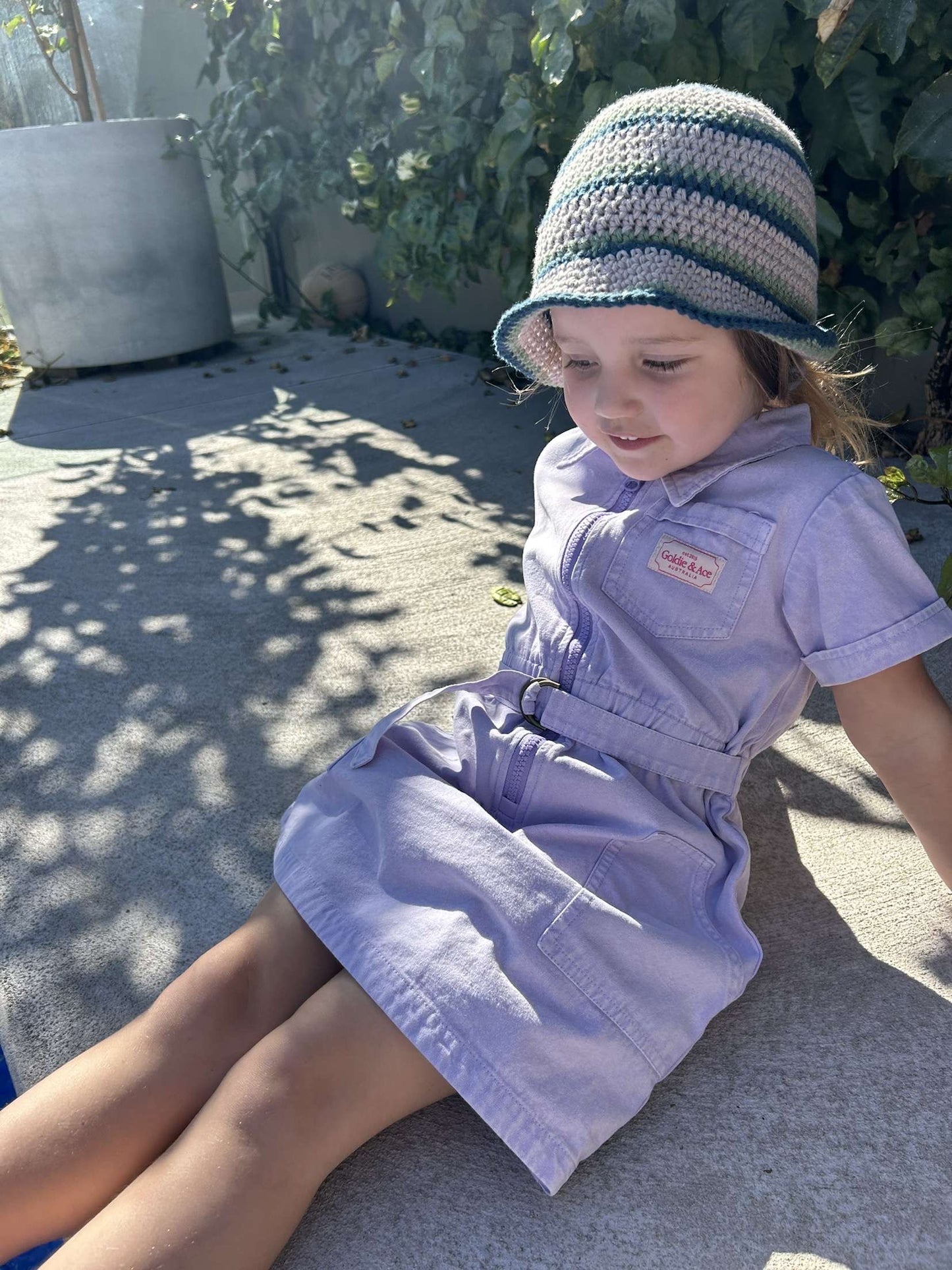Stripey bucket hat