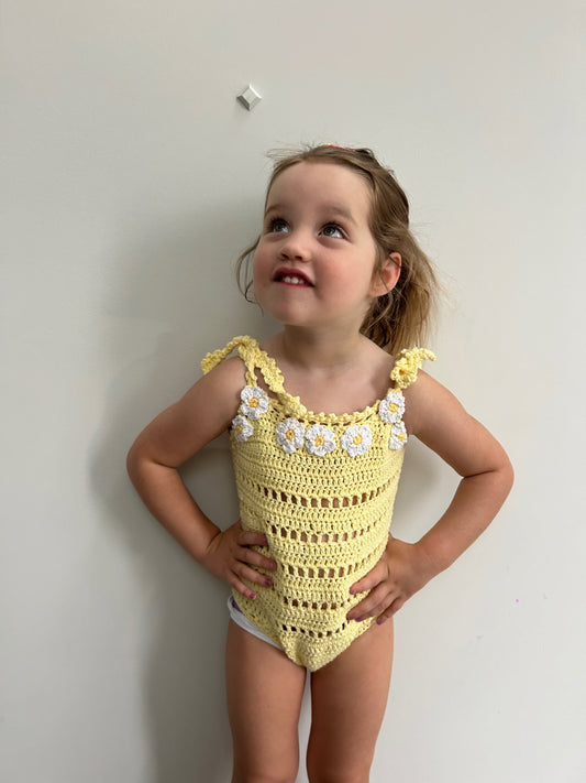 Yellow daisy bodysuit