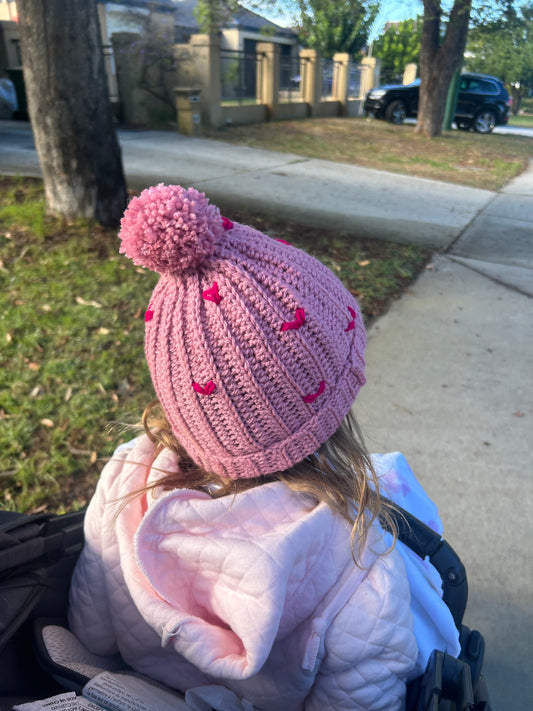 Cover me in hearts beanie