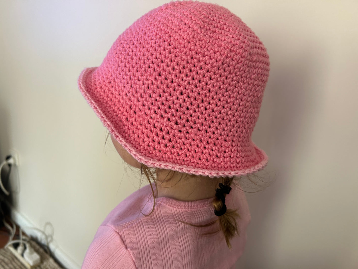 Pink bucket hat