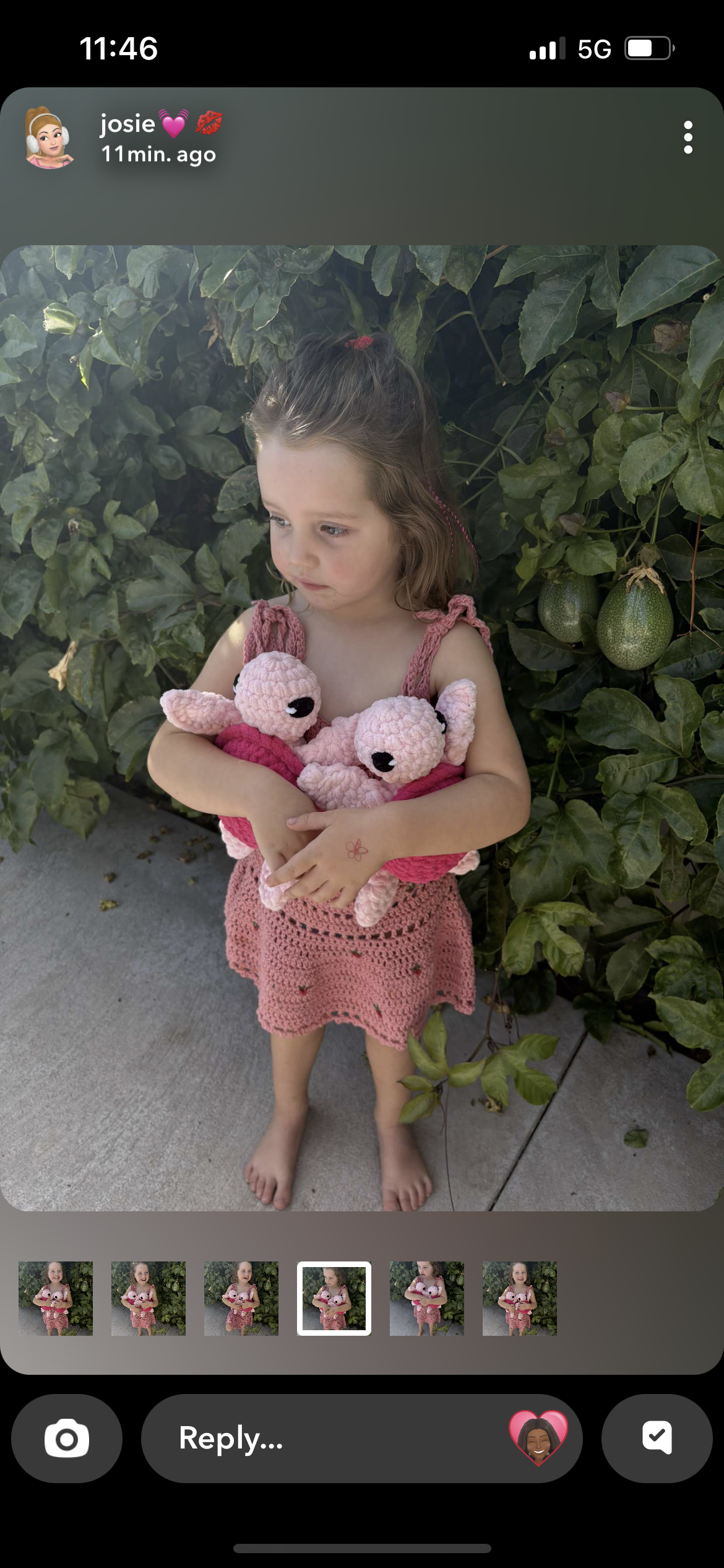 Pink turtle snuggle plushie