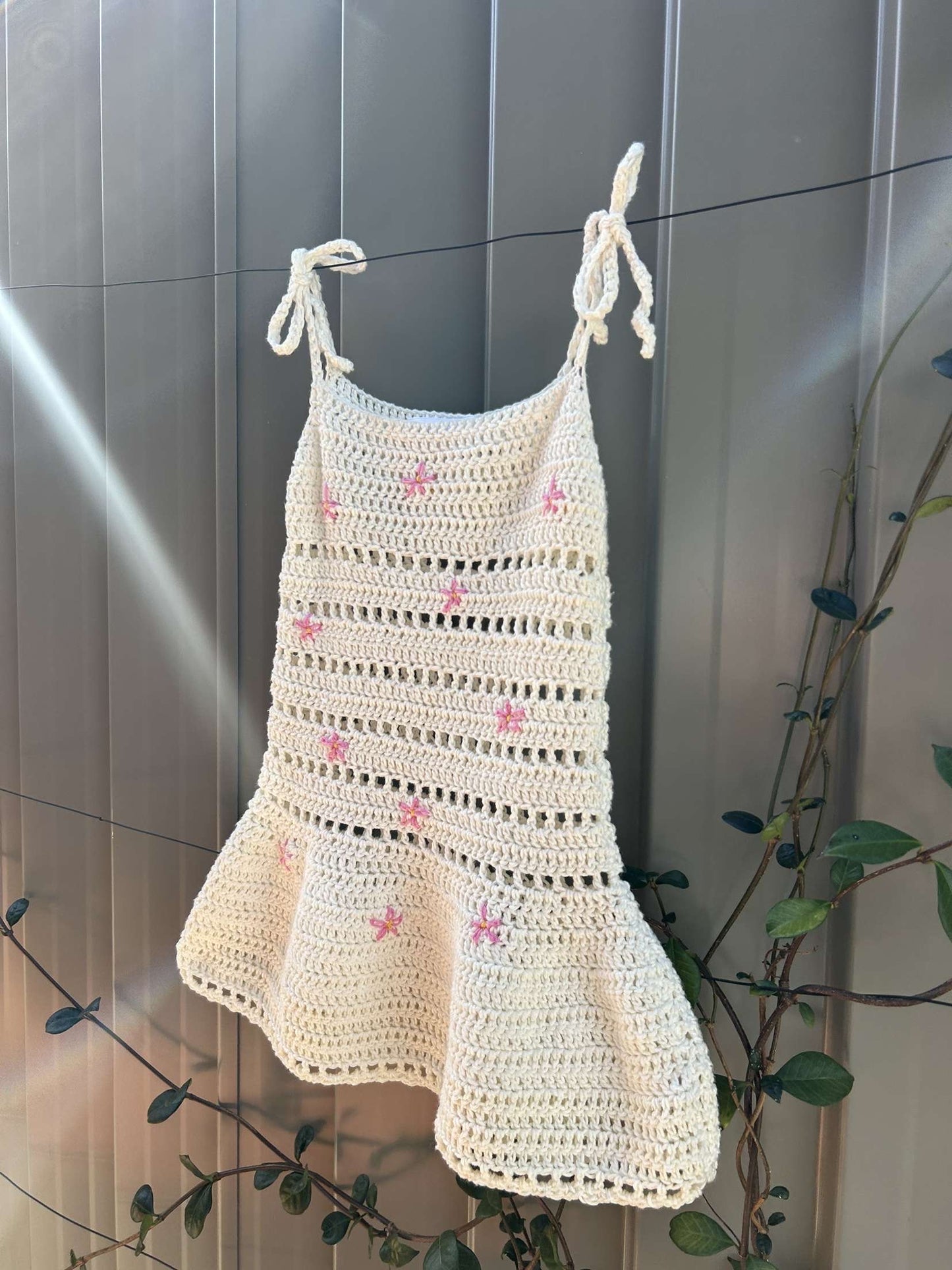 Pink flower dress